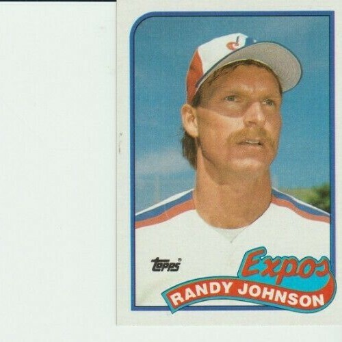 その他 RANDY JOHNSON ROOKIE 1989 Topps - #647 Randy Johnson (RC)🔥🔥ERROR CARD🔥🔥BLUE
