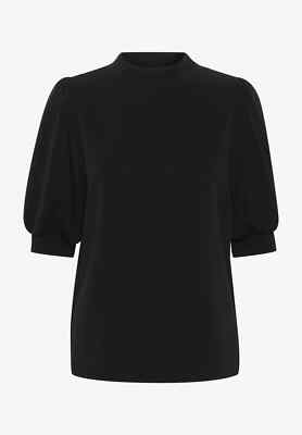 My Essential Wardrobe THE PUFF Damen T-Shirt Basic Gr. M Schwarz Halbarm WIE NEU
