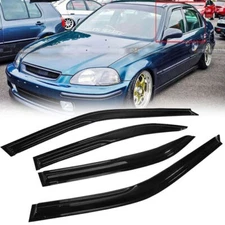 For 1996-2000 Honda Civic Sedan 4x Window Visors Vent Sun Rain Guards Deflectors