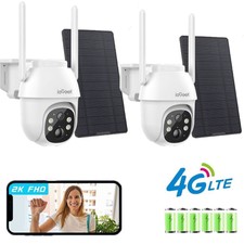 2K Wireless Outdoor 4G LTE Solar Security Camera Home Battery outdoor camera