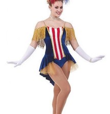 Miss America Baton Tap Ice Skating Majorette Dance Costume Child Medium