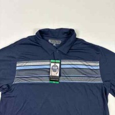 NEW Pebble Beach size XL Dark Blue dry luxe short sleeve polo Golf shirt mens XL