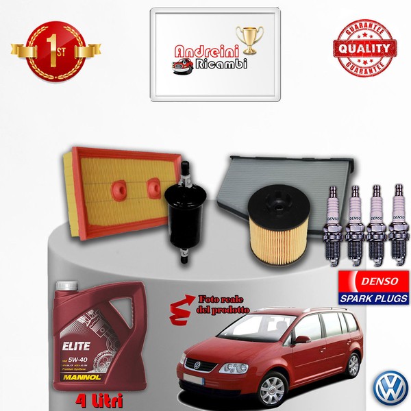 Inspektionskit Filter ÖL Kerzen VW Touran 1.6 FSI 85KW 115CV Von 2005->-image