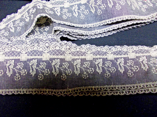 BORDO DI PASSAMANERIA IN COTONE RICAMO A MACCHINA m. 9,5 ALT. cm.5 VINTAGE n 4 - Picture 3 of 5