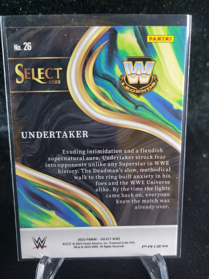 Undertaker #26 Sensations Flash Prizm - 2023 Panini Select WWE - Image 2 of 2