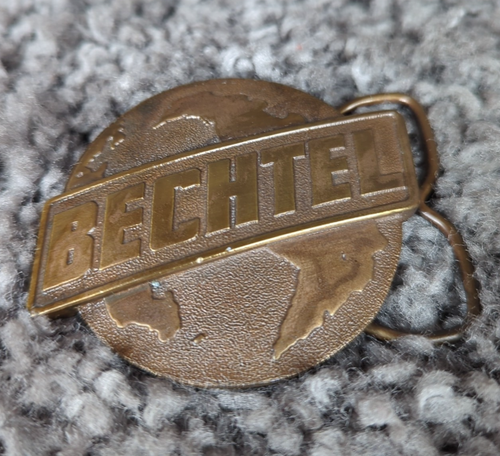 Dyna Buckle BECHTEL Gürtelschnalle Vintage massiv Messing Made in USA - Bild 2 von 8