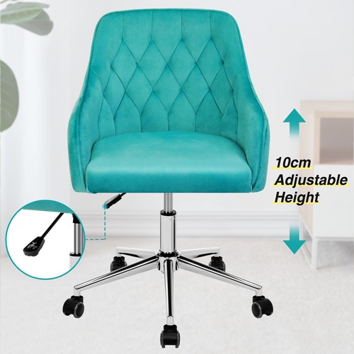 Office Chair Vanity Chair with Wheels Backrest Swivel Rolling Height Adjustable - Picture 8 of 18