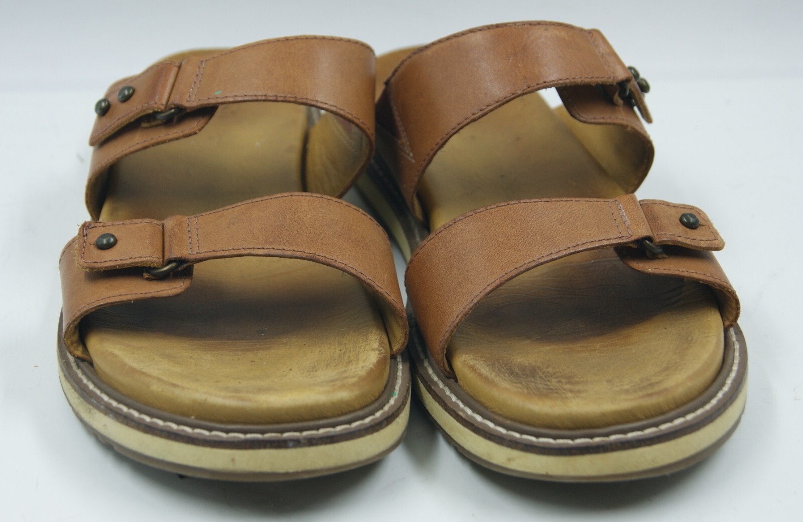 Sandali donna Keen Lana slide taglia 9 pelle marrone doppio cinturino slide comodi