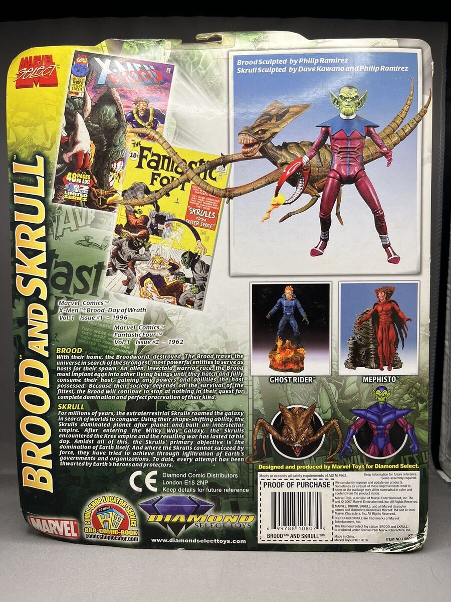 RARE NEW 2007 Diamond Select Toys Marvel Select Brood And RARE NEW 2007 Diamond Select Toys Marvel Select Brood And