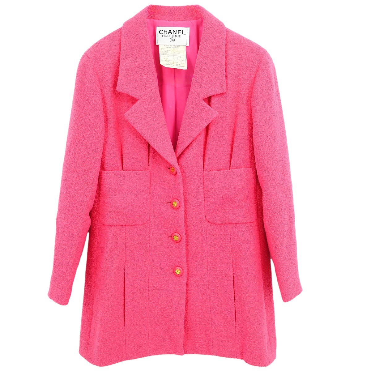 Chanel Single Breasted Jacket Pink PA94 #40 175622