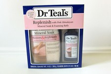 NEW Dr. Teal's Mineral Soak  Foaming Bath - Replenish with Pink Himalayan