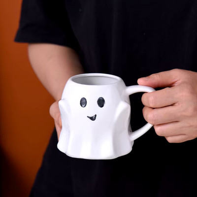 Ghost Mug Cute Spooky Figural Ghost Mug Ghost Shaped Ceramic Mug LIMITED EDITION