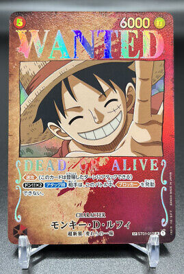 One Piece Card Monkey D Luffy WANTED ST01-012 SR OP-03 One Piece Card Monkey D Luffy WANTED ST01-012 SR OP-03