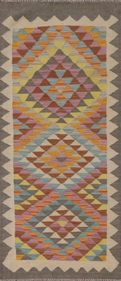 Flatweave Reversible Tribal Kilim Kelim Runner Rugs Handwoven Wool Carpets  2x6