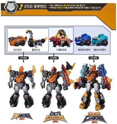 Dino Core 8 Figures Set Ultra D-Saber Mammoth Cerato Tri PLESIO