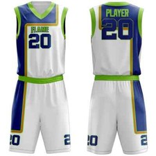 Set 10 divise da basket personalizzate reversibili casa/fuori casa