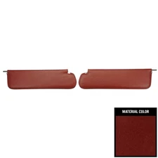 SUN VISOR SET RED, CHEVY GMC 67-72, SV2330, PUI INTERIORS, 38-2120-RD