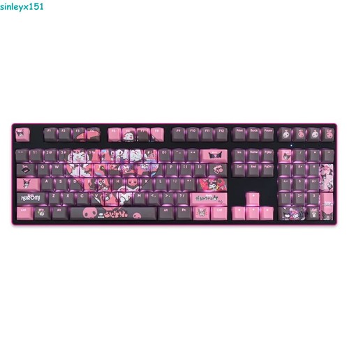 Kuromi Cartoon Translucent 108 Keys PBT Keycap For Mechanical Keyboard Cute Gift - 第 2/6 張圖片