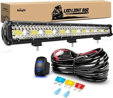 Nilight 26 Inch 540W LED Light Bar Triple Row Flood Spot Combo Driving Lights
