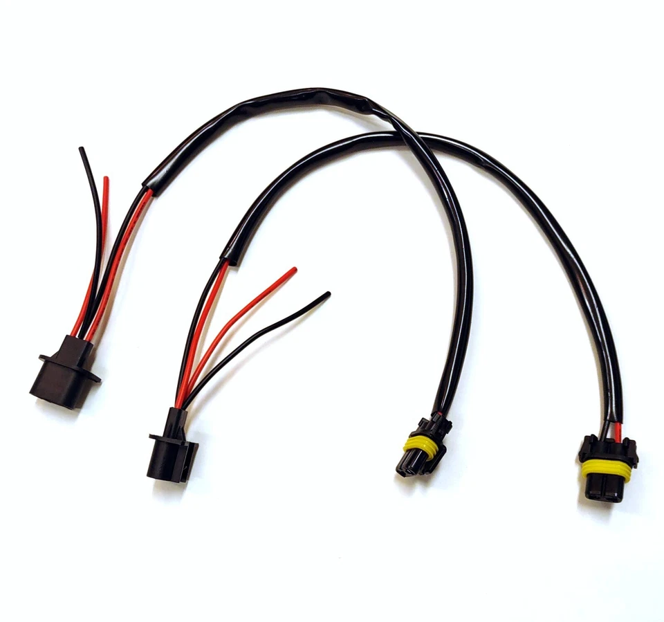 HID Kit Extension Wire 9008 H13 Two Harness Head Light Bulb Replacement Adapter - Image 2 of 4