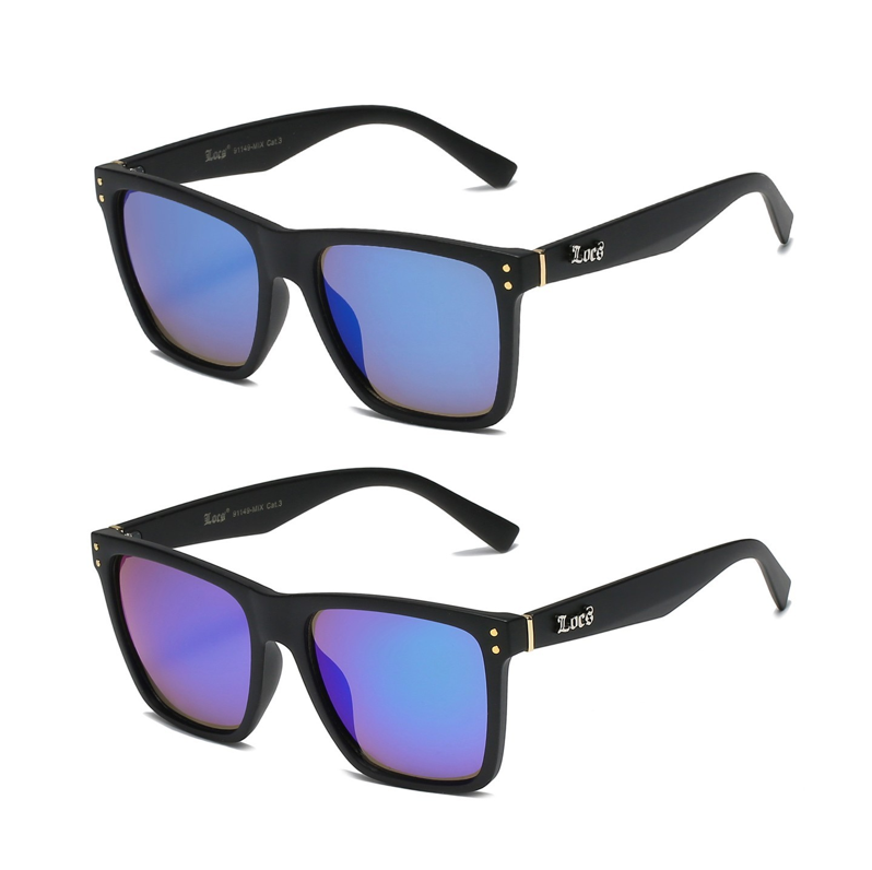 LOCS Sunglasses Retro Gangster Style Mirror Sport Baseball Golf Running For Men.