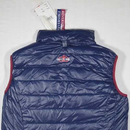 David Barry Duffa Reversible Down & Feather Gilet Navy/Burgundy BNWT Size UK 12 - Picture 9 of 20