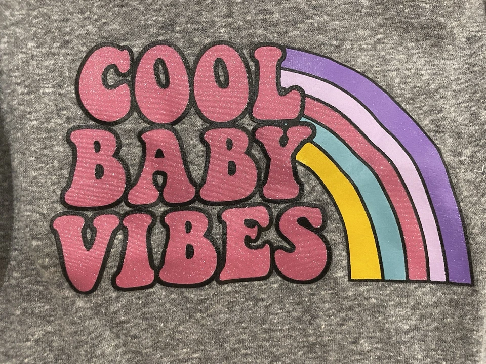 Garanimals Bebé Niñas Brillo Fresco Bebé Vibraciones Arco Iris Acogedora Sudadera Gris 18 M Foto 3 de 4