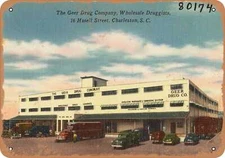 METAL SIGN - South Carolina Postcard - The Geer Drug Company, Wholesale Druggis