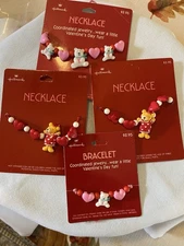 Hallmark Valentine’s Vintage Kids Necklaces & Bracelet NEW