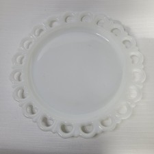 Anchor Hocking Lace Edge Milk Glass Serving P...