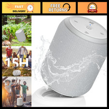 Portable Bluetooth Speakers 15W, Waterproof IPX6, Stereo Sound, Extra Bass, Doub