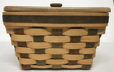 Longaberger American Craft Traditions Large Berry Basket w/Lid & Protector