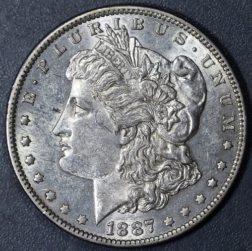 1887-O $1 MORGAN SILVER DOLLAR KM# 110 Grade:  AU++  A6129