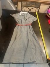 Vintage Small Teacher Outfit 1960s With Belt Dress XS 24 In Womens