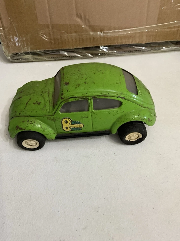 Винтажная игрушка жук Volkswagen прессованная сталь зеленый Tonka длина 8 дюймов - Изображение 4 из 4
