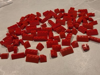 Vintage LEGO - Sloping Roof red bricks