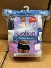 Hanes Women  s size 8/XL 5 Tagless Boyshorts Breathable Cotton AA1