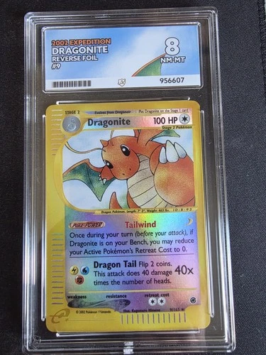 Pokémon TCG Dragonite Reverse Holo Card 9/165 Expedition Base Set ACE 8 NM Mint