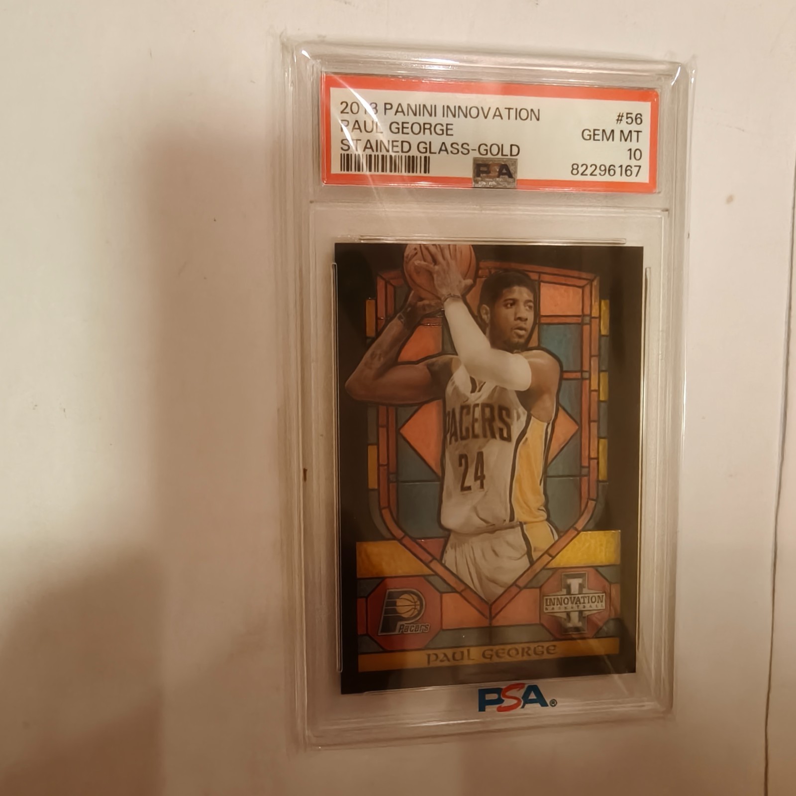 Paul George Pacers 2013 Panini Innovation #56 Stained Glass GOLD PSA 10 POP 1