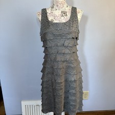 Jessica Howard Gray Beaded Yoke Evening Dress Size 12