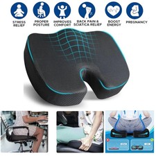 Memory Foam Seat Cushion Coccyx Tailbone Pain Relief Office Chair Car Pad