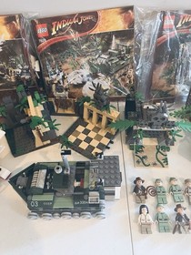 LEGO Indiana Jones lot - 7620 7622 7623 7625 7626 - 12 Minifigures - Manuals