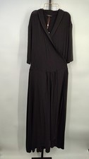 Quince Women Tencel Jersey Midi Wrap Dress Black L
