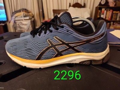 Asics Trainers Mens Size UK 9.5 Gel Pulse 10.5 Blue Orange Running Shoes #2296