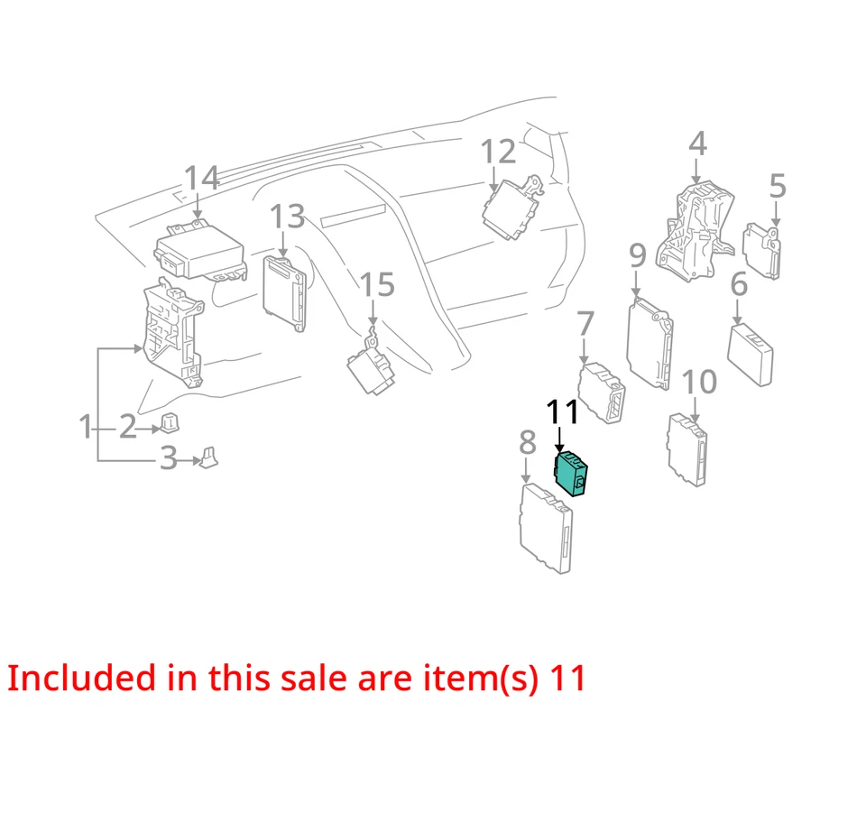 Chassis ECM Suspension TPMS Right Hand Dash Fits 11-17 LEXUS CT200H 621346 - Imagen 3 de 4