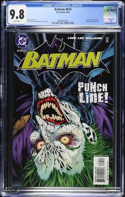Batman 614 CGC 9.8 NM/M Wicked Jim Lee Joker cover! DCU Batman 2 Hush New Movie