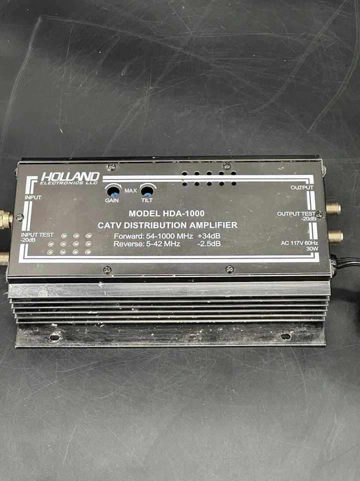 Holland Electronic CATV Distribution Amplifier 54-1000MHz +34dB Model HDA-1000 - Image 2 of 4