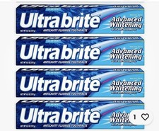 Lot Of 4 Ultra brite Advanced Whitening Toothpaste Clean Mint 6 oz 0.83 per gallon