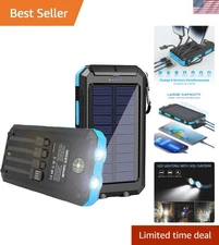 Brand New Portable Solar Charger 20000mAh Blue