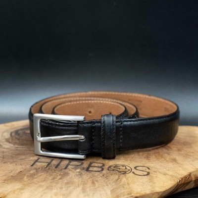 Jasper Conran Classic Mens Leather Belt Black Size Medium